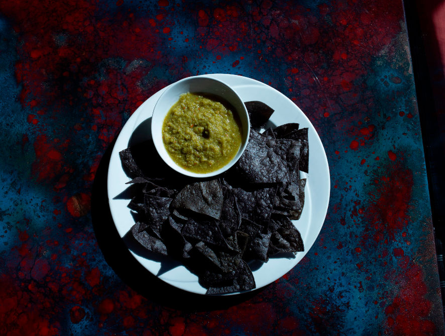 Chips and salsa verde